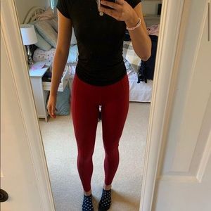 Red Victoria sport leggings